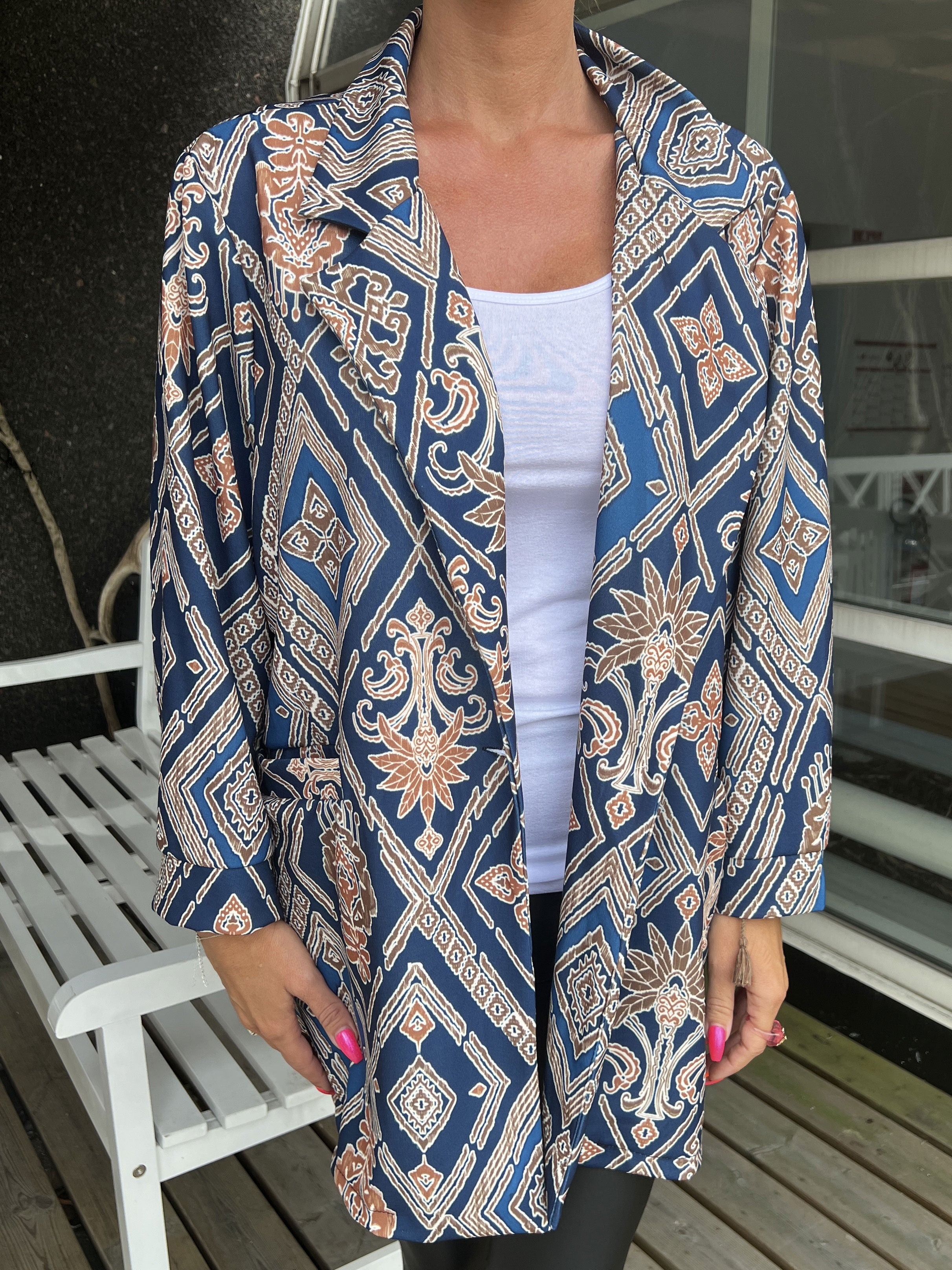 Alberte Pattern - Blazer i mönster - Purple